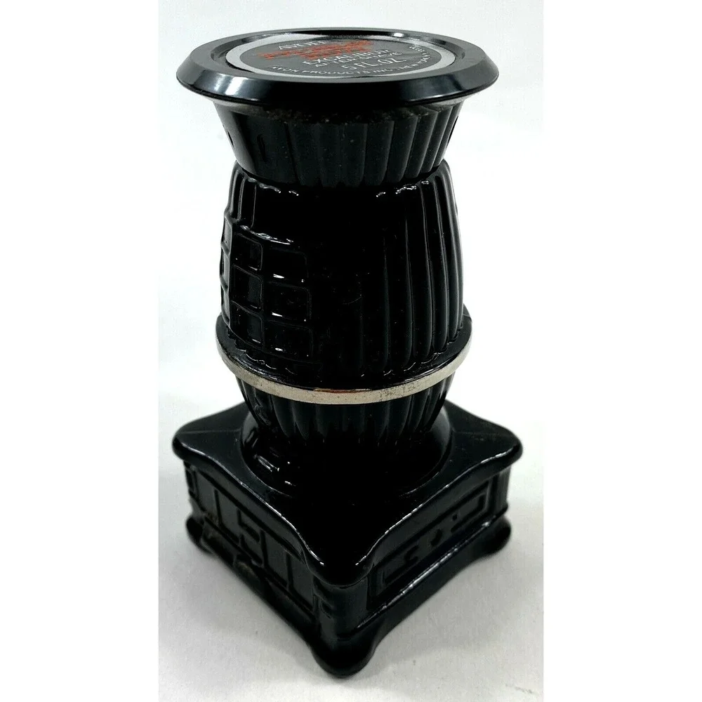 AVON Excalibur After Shave in Decorative 5 oz. Pot-Belly Stove Decanter NOS FULL
